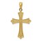14K Yellow Gold Cross Pendant Charm Religious Jewelry 30 X 17mm